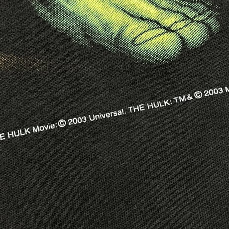 VINTAGE MARVEL HULK MOVIE TEE BLACK LARGE V0005