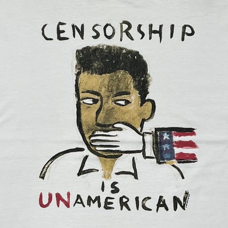 CENSORSHIP IS UNAMERICAN ROCK THE VOTE MTV GIANT BY TEEJAYS XL 7329
