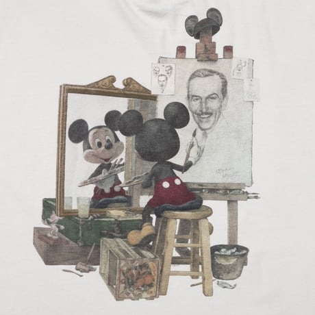 DISNEY VINTAGE MICKEY MOUSE NORMAN ROCKWELL PARODY NATURAL XXL 0983