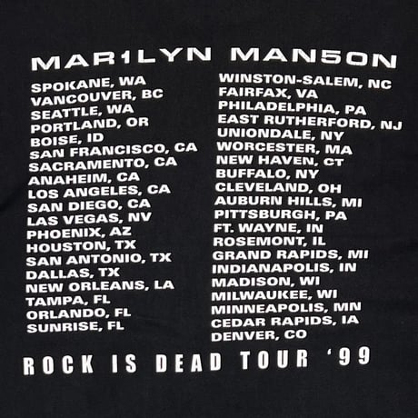 MARILYN MANSON ROCK IS DEAD TOUR '99 WINTERLAND XL 6959