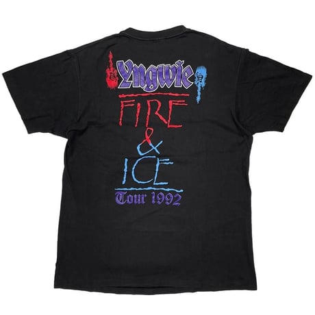 YNGWIE MALMSTEEN FIRE & ICE TOUR 1992 HANES LARGE 4187