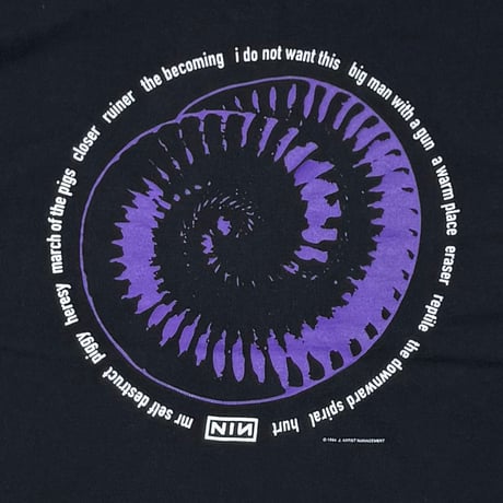 NINE INCH NAILS BOX LOGO BACK AMMONITE LS ALL SPORT XL 9434