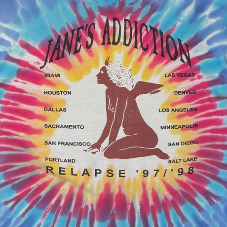 JANE'S ADDICTION I ITZ M'MY PARTY RELAPSE 97/98 LS  TIE DYE FRUIT OF THE LOOM XL 8736