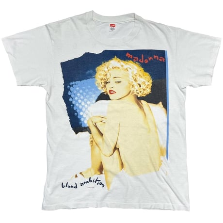 MADONNA BLOND AMBITION WORLD TOUR 1990 WHITE HANES LARGE 3818