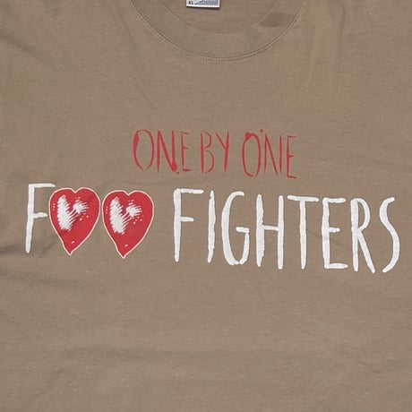 FOO FIGHTERS ONE BY ONE BEIGE JERZEES XL 2244