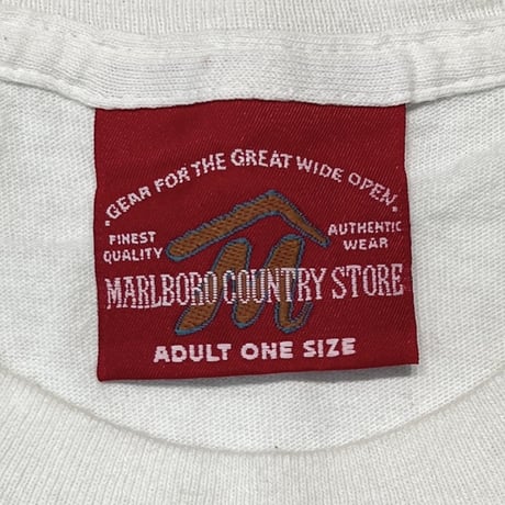 Marlboro COWBOYS STILL... HEAD OUT POCKET TEE WHITE ONE SIZE FITS XL 7750