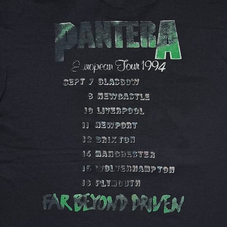 PANTERA FAR BEYOND DRIVEN WORLD TOUR 1994 LS BOOTLEG XL 5694