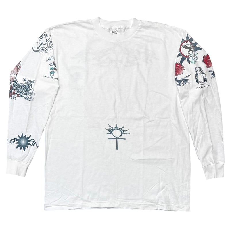 DENNIS RODMAN TATTOO LS WHITE XL 8928 | greatLA