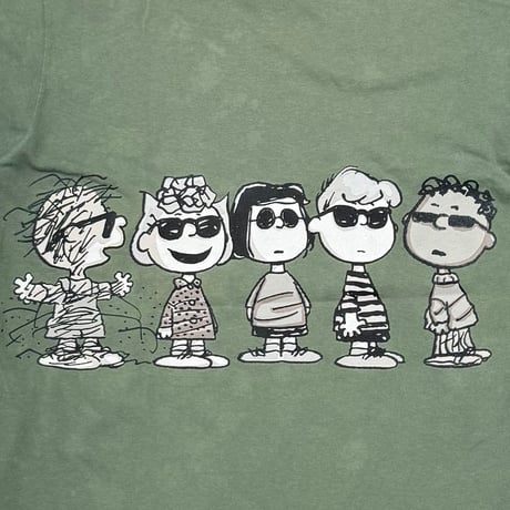 PEANUTS SNOOPY & FRIENDS WEAR SUNGLASSES GREEN changes LARGE 2696