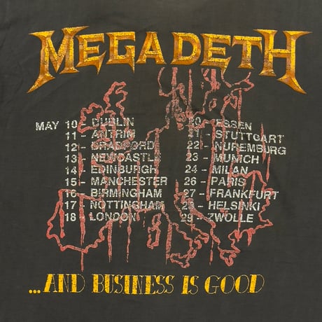 MEGADETH 1998 KILLING IS MY BUSINESS...AND BUSINESS IS GOOD FITS MEDIUM 7637