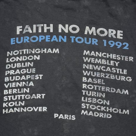 FAITH NO MORE EUROPEAN TOUR 1992 EURO FITS LARGE 0085
