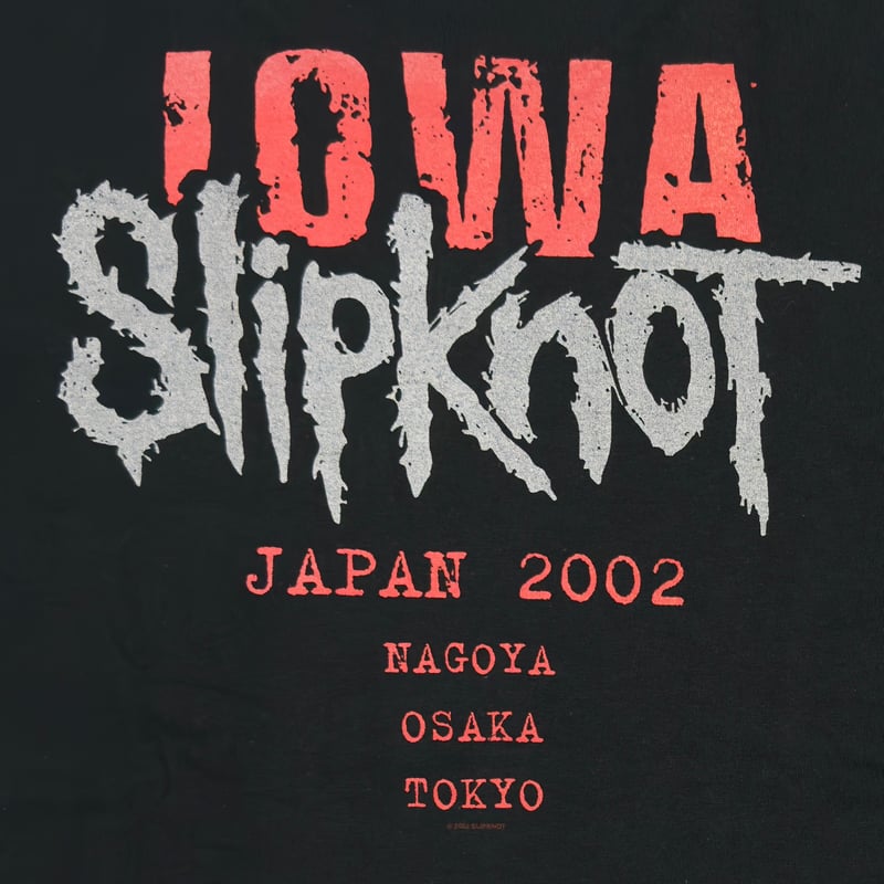 ミュージシャン Slipknot   Japanese Iowa Tour 2K2 Vintage Y2K Slipknot “ Iowa 2002 Japan Tour T-shirt / Nu