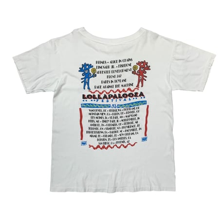 ALICE IN CHAINS LOLLA PALOOZA BOOTLEG SOLAR TEE WHITE XL 8574