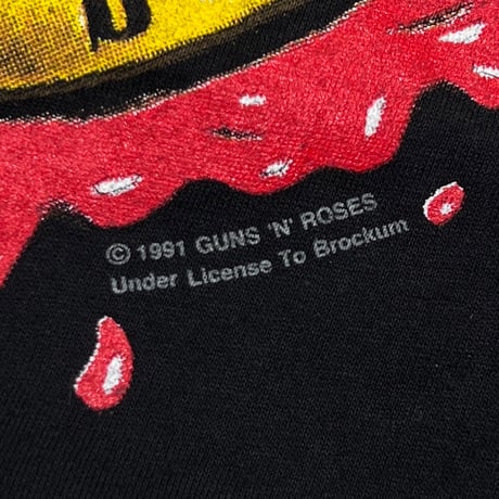 GUNS N' ROSES 1991 DRIP EMBLEM LOGO HERE TODAY GONE TO HELL BROCKUM LARGE 4653