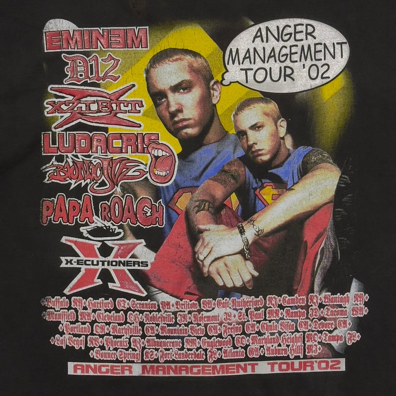 EMINEM ANGER MANAGEMENT TOUR 2002 BLACK GILDAN EMINEM ANGER MANAGEMENT TOUR 2002 BLACK GILDAN