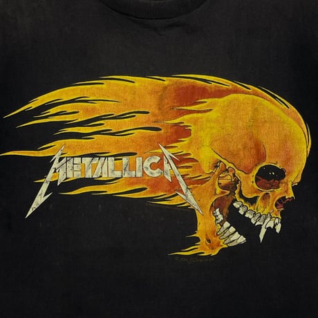 METALLICA 1994 PUSHEAD SIDE FLAME SKULL SOF TEE LARGE 9024