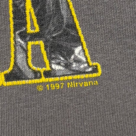 NIRVANA TEXT LOGO WITH SMILE CHARCOAL ANVIL XL 0432