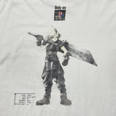 SQUARE SOFT FINAL FANTASY Ⅶ CLOUD WHITE POWERPRO BY ONEITA XL 9094