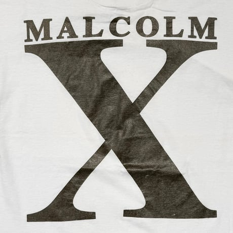 MALCOLM X HUGE TEXT WHITE SCREEN STARS XL 9366