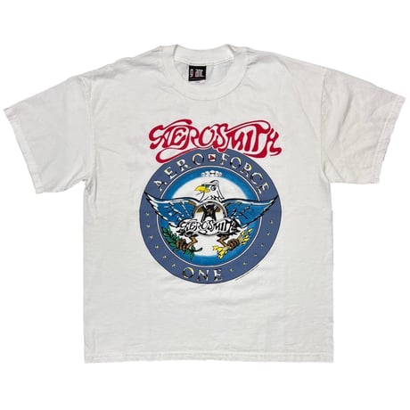 AEROSMITH 2001 AERO FORCE ONE JUST PUSH PLAY WORLD TOUR WHITE GIANT LARGE 1516