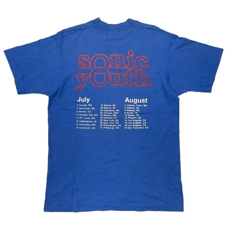 SONIC YOUTH WASHING MACHINE BLUE FRUIT OF THE LOOM MEDIUM 8140