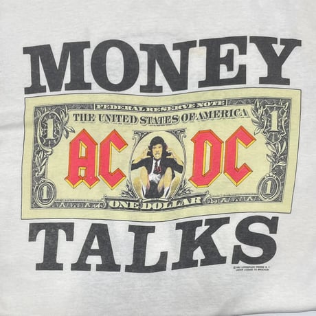 AC/DC 1990 MONEY TALKS WORLD TOUR FITS LARGE 8180