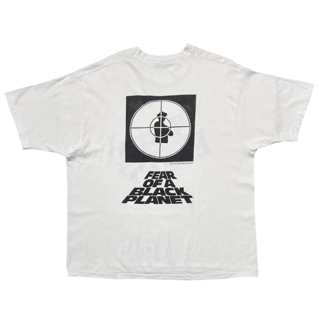 PUBLIC ENEMY TARGET LOGO FEAR OF A BLACK PLANET WHITE FITS XL 4179