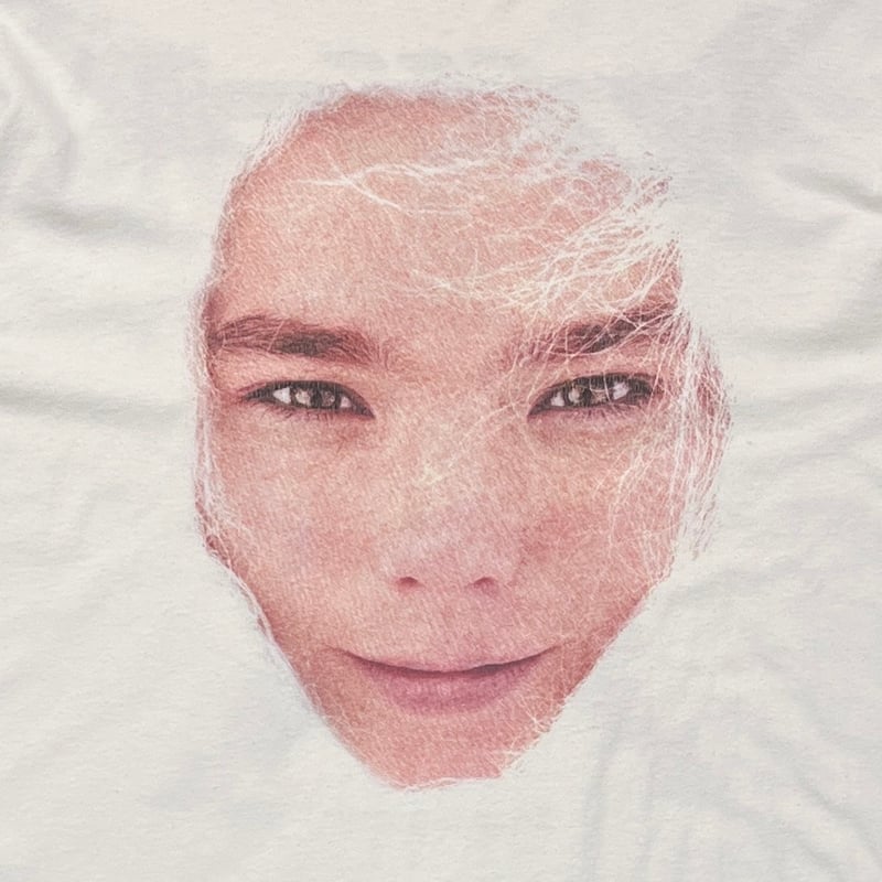 Bjork 1994 HUGE FACE WHITE PHOTO by Stephane Se
