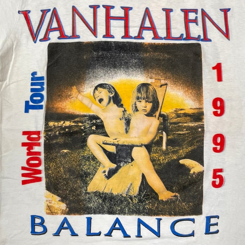 VAN HALEN BALANCE WORLD TOUR 1995 Tシャツ L 90's VAN HALEN BALANCE WORLD TOUR 1995 バンドTシャツ