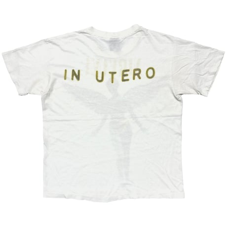 NIRVANA 1993 IN UTERO WHITE giant LARGE 5840
