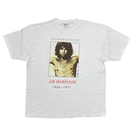 JIM MORRISON THE DOORS AN AMERICAN POET MEMORIAL WHITE HANES XXL 9041