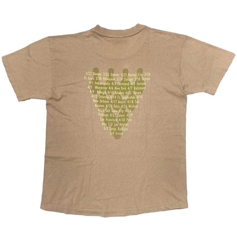 1996 Foo Fighters BIG ME CONCERT Tシャツ FOO FIGHTERS 1996 BIG ME CONCERT BEIGE ANVIL XL