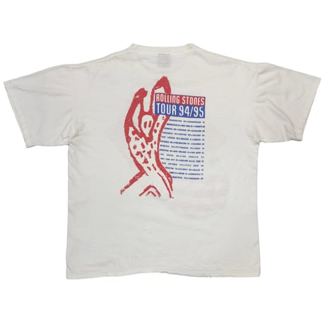 THE ROLLING STONES AMERICAN FLAG TONGUE VOODOO LOUNGE 94/95 WHITE BROCKUM XL 4505