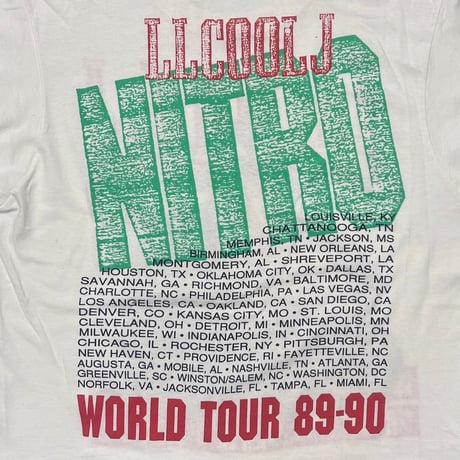 LL COOL J NITRO WORLD TOUR 1989 FITS LARGE 2555