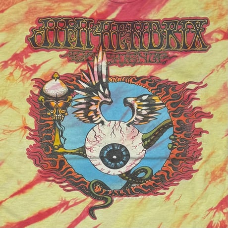 JIMI HENDRIX EXPERIENCE FLYING EYE BALL 1989 TIE DYE HANES LARGE 1060