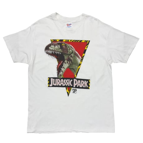 JURASSIC PARK 1993 VELOCIRAPTOR WHITE HANES XL 7497