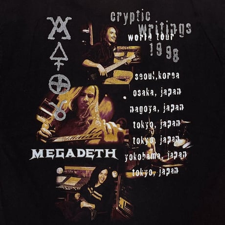 MEGADETH CRYPTICWRITING WORLD TOUR 1998 GINAT LARGE 5614