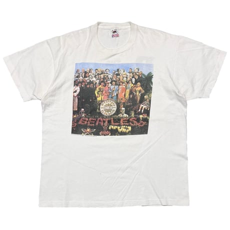 THE BEATLES 1990 LONELY HEARTS WHITE FRUIT OF THE LOOM XL 0883