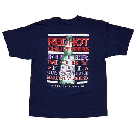 RED HOT CHILI PEPPERS ROLLING ROCK TOWN FAIR NAVY GILDAN XL 8146