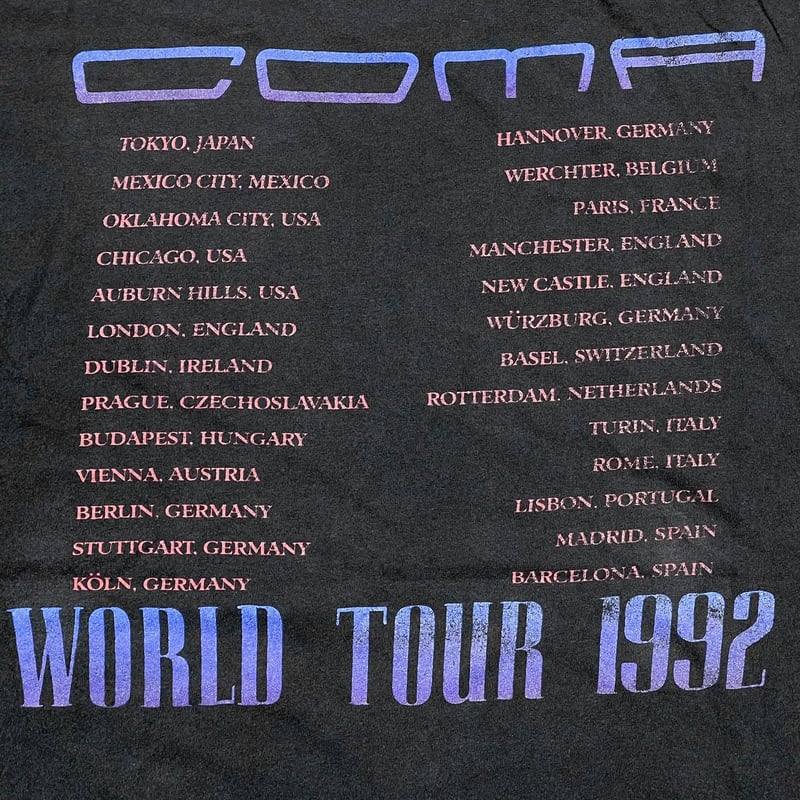 GUNS N' ROSES COMA WORLD TOUR 1992 FITS XL 8117