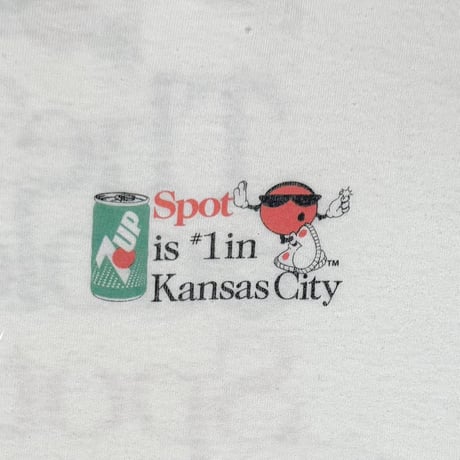 7UP 1990 THE COOLEST SPOT IN CANSAS CITY WHITE FRUIT OF THE LOOM XL 4296