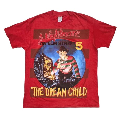 A NIGHT MARE ON ELM STREET 5 1989 THE DREAM CHILD TEE RED LARGE 5619