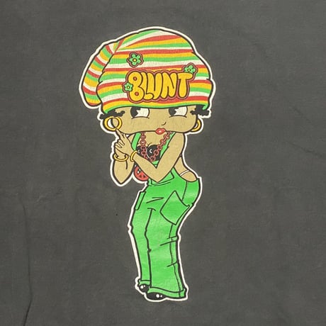 BLUNT 90s COMIC GANJA GIRL TEE FITS XL 2545