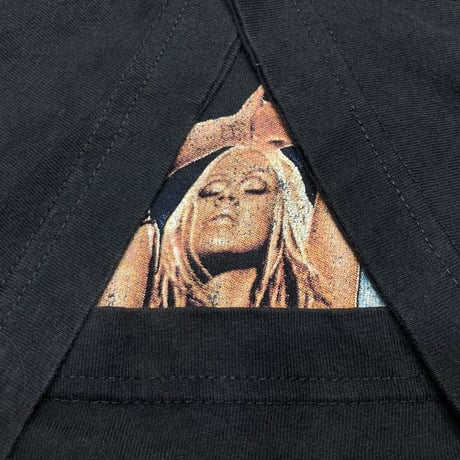 2003 JUSTIN TIMBERLAKE CHRISTINA AGUILERA T SHIRT JUSTIFIED & STRIPPED TOUR TEE LARGE 7426