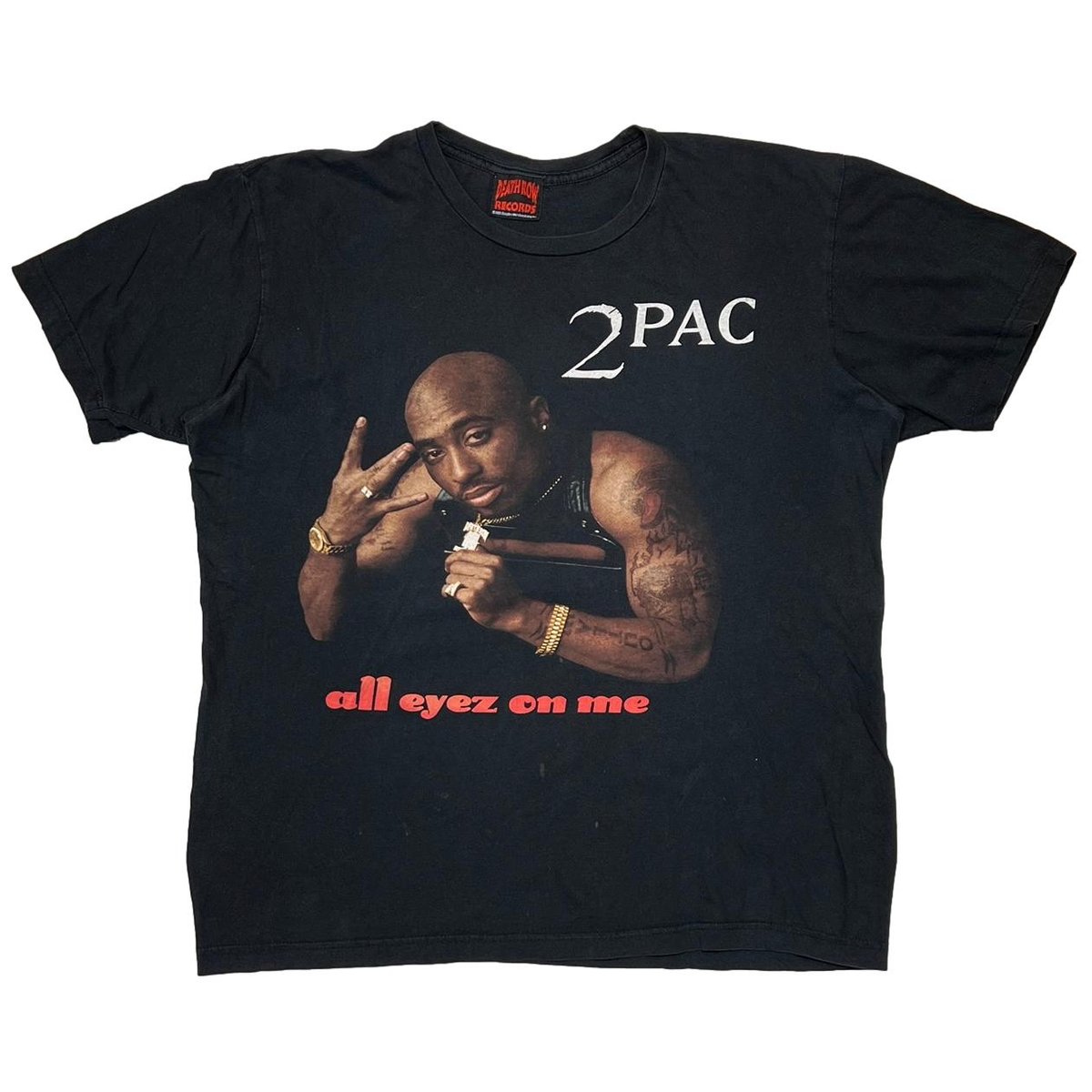 2Pac TシャツXXL 赤 DEATH ROW RECORDS 【公式通販】