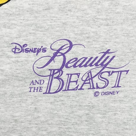 DISNEY VINTAGE Beauty AND THE BEAST Chip GREY FRUIT OF THE LOOM LARGE 5515