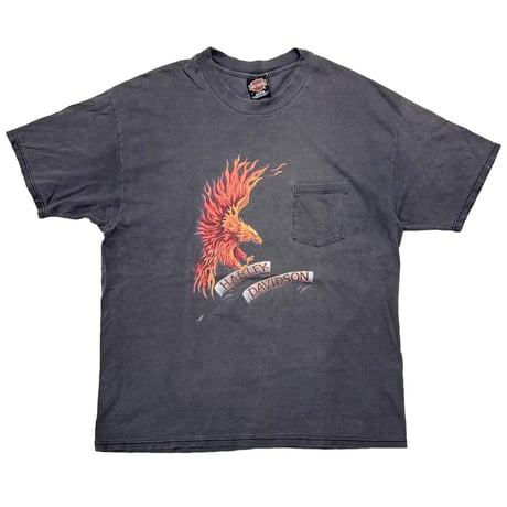 HARLEY DAVIDSON FLAMING EAGLE POCKET TEE XL 8331