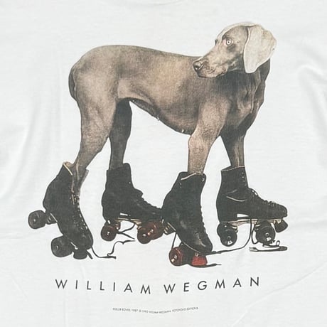 William Wegman 1993 ROLLER ROVER WHITE FRUIT OF THE LOOM LARGE 8036