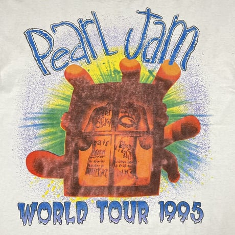 PEARL JAM WORLD TOUR LIVE IN CONCERT 1995 WHITE XL 1790