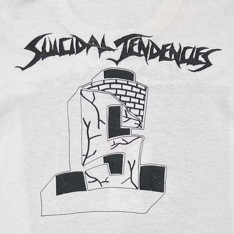 SUICIDAL TENDENCIES S LOGO DOUBLESIDE WHITE FITS XL 4806